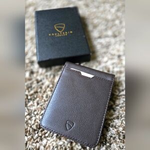 Vaultskin Manhattan ID Card Wallet Bifold RFID Blocking Brown